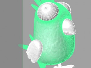 cartoon bird character Model 3D