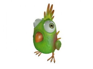 cartoon bird character Model 3D