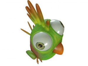 cartoon bird character Model 3D