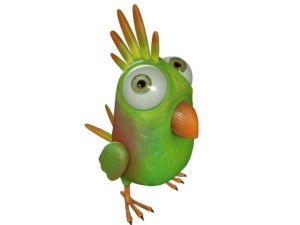 cartoon bird character Model 3D