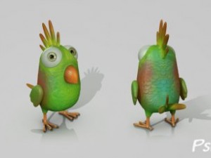 cartoon bird character Model 3D