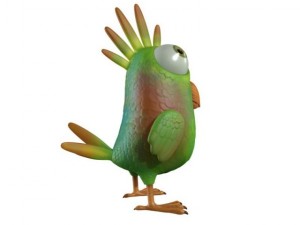 cartoon bird character Model 3D