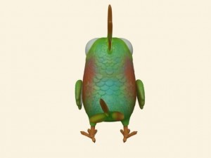 cartoon bird character Model 3D