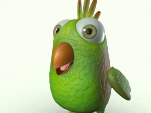 cartoon bird character Model 3D