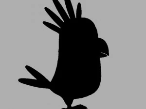 postać z kresk&oacute;wki ptaka Model 3D