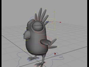 cartoon bird character Model 3D