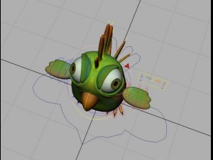cartoon bird character Model 3D