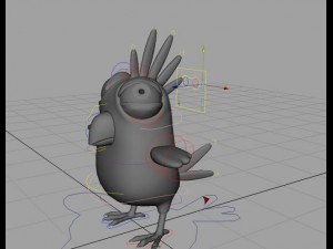 cartoon bird character Model 3D