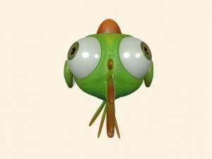 cartoon bird character Model 3D