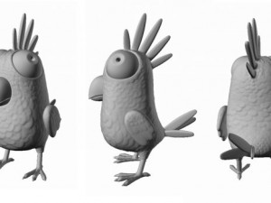 cartoon bird character Model 3D