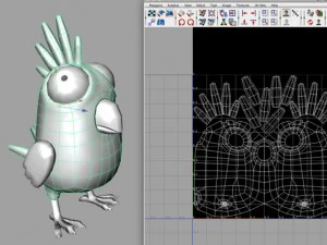 postać z kresk&oacute;wki ptaka Model 3D