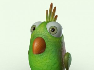 cartoon bird character Model 3D
