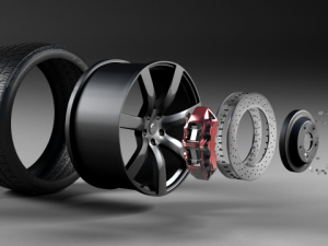 nissan gtr 2008 wheel Modelo 3D