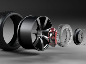 roda nissan gtr 2008 Modelo 3D