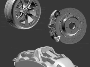roda nissan gtr 2008 Modelo 3D