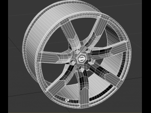 nissan gtr 2008 wheel Modelo 3D