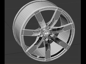 roda nissan gtr 2008 Modelo 3D