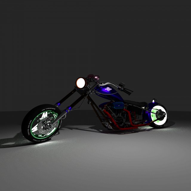 harley davidson Modelo 3D .c4d .max .obj .3ds .fbx .stl .blend 