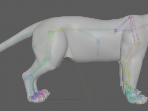 Jaguar Rigged 3D Модель