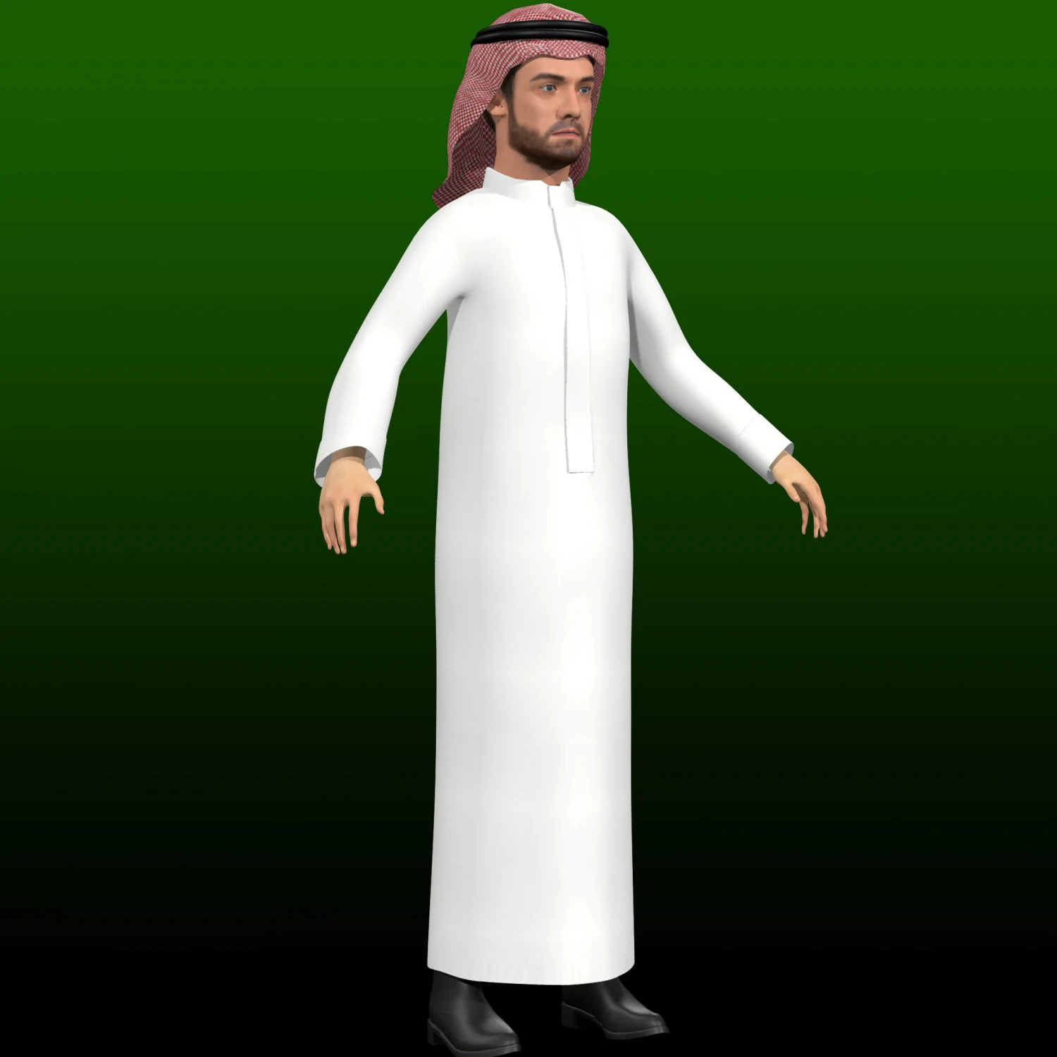 Arab Man Rig 3D Model .c4d .max .obj .3ds .fbx .stl .blend 