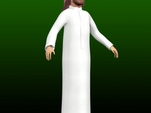 Arab Man Rig Model 3D