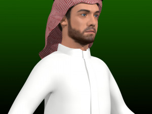 Arab Man Rig Modello 3D