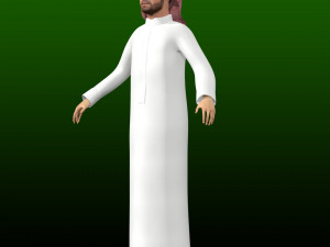 Arab Man Rig Modello 3D