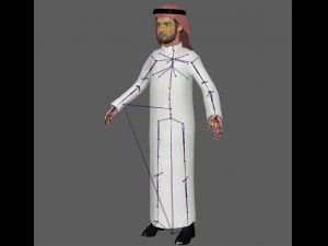 Arab Man Rig 3D Model