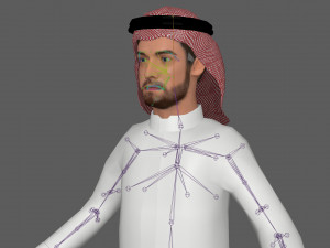 Arab Man Rig Modello 3D