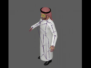 Arab Man Rig 3D Model
