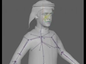 Arab Man Rig 3D Model