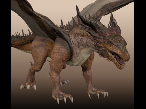 Big Ancient Dragon Model 3D