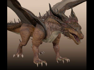 Grande Drag&atilde;o Antigo Modelo 3D