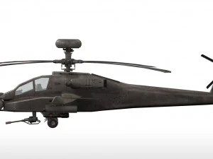 Apache Attack Helicopter AH 64 Low poly 3D Model