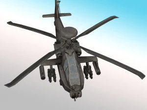 Apache Attack Helicopter AH 64 Low poly 3D Model