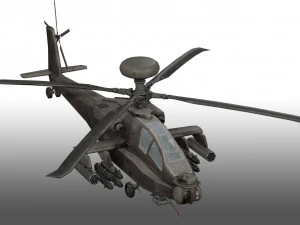 Apache Attack Helicopter AH 64 Low poly 3D Model