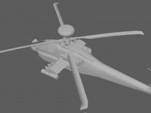 Apache Attack Helicopter AH 64 Low poly Modelo 3D