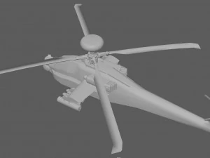 Apache Attack Helicopter AH 64 Low poly 3D Model