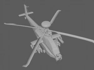Apache Attack Helicopter AH 64 Low poly 3D Model