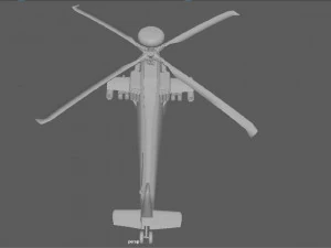 Apache Attack Helicopter AH 64 Low poly 3D Model