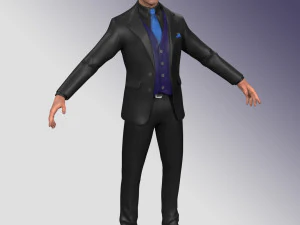 Business Man Rig 3D Model
