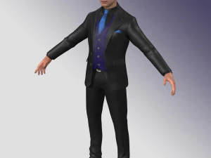 Business Man Rig 3D Model