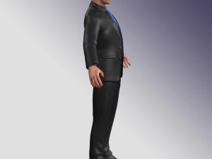 Business Man Rig 3D Model