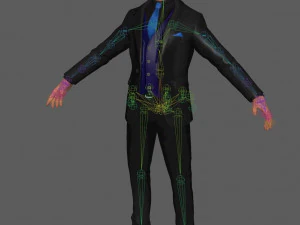 Business Man Rig 3D Model