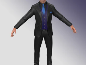 Business Man Rig 3D Model