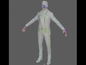 Business Man Rig 3D Model
