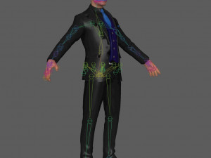 Business Man Rig 3D Modell