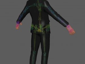 Business Man Rig 3D Model