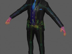 Business Man Rig 3D Modell