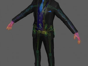 Business Man Rig 3D Model